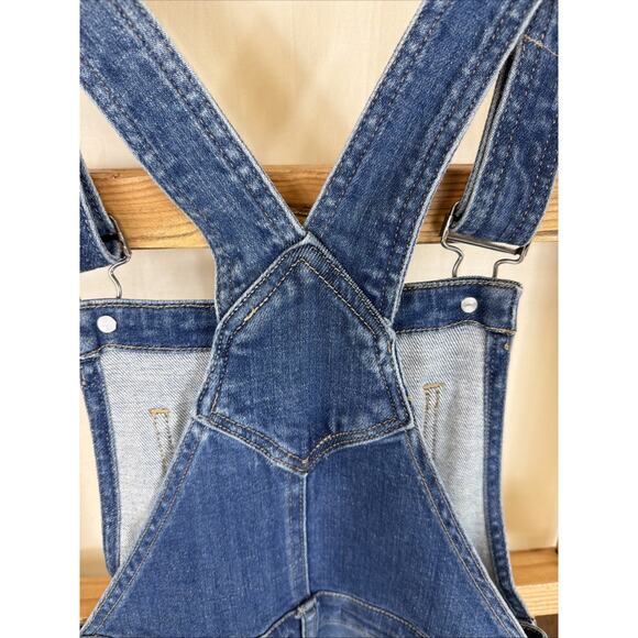 NWT KanCan Blue Distressed Pockets Adjustable Straps Denim Overalls #1427 SZ MD - Picture 10 of 12